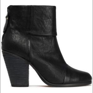 Rag & Bone | Classic Newbury Black Leather short Ankle Heeled Booties Boots 36/6